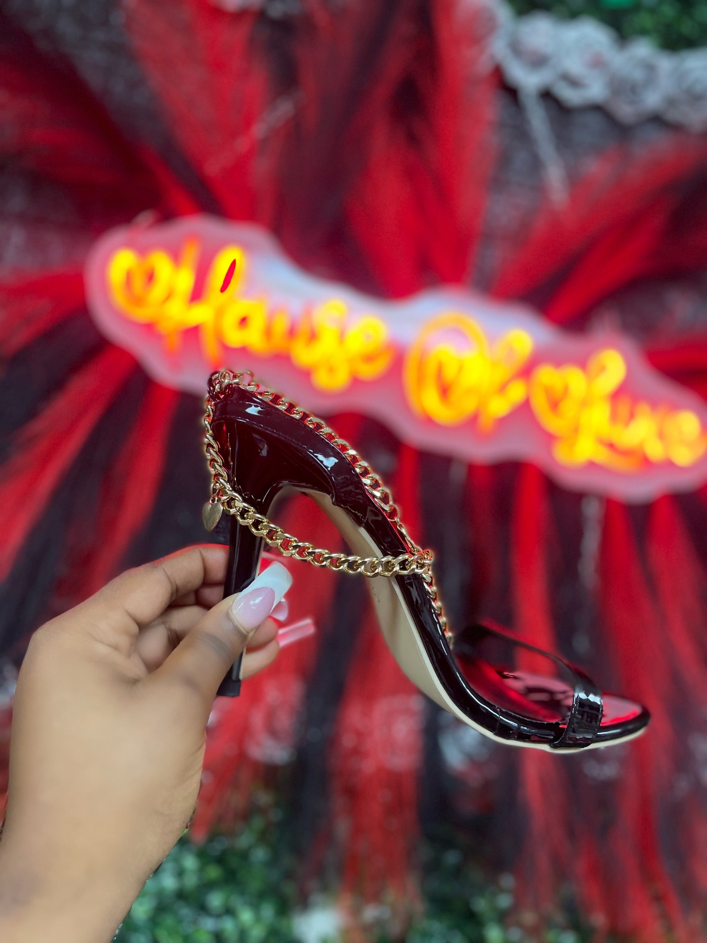 Chained Anklet Heels