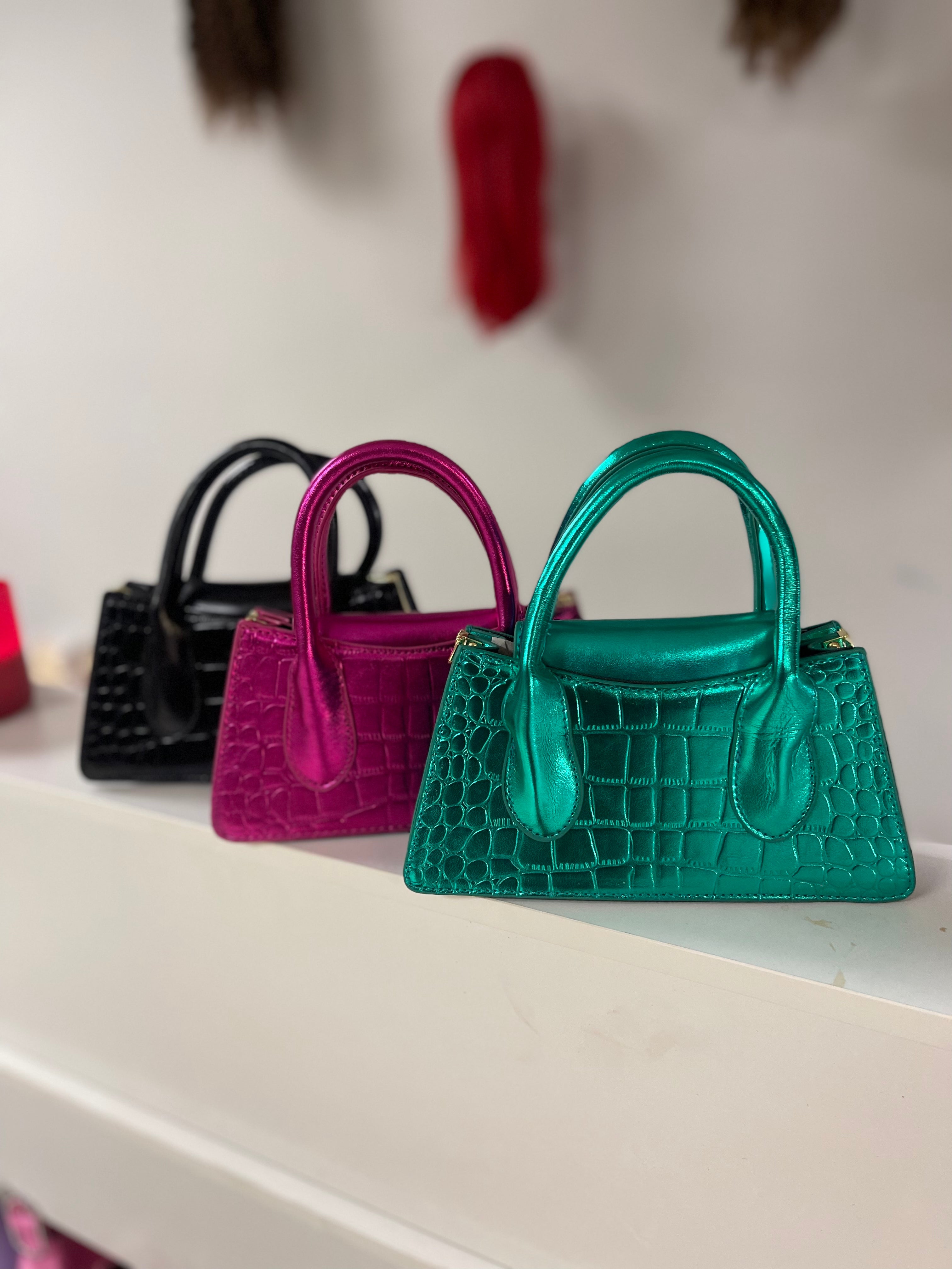 Croc Print Purse